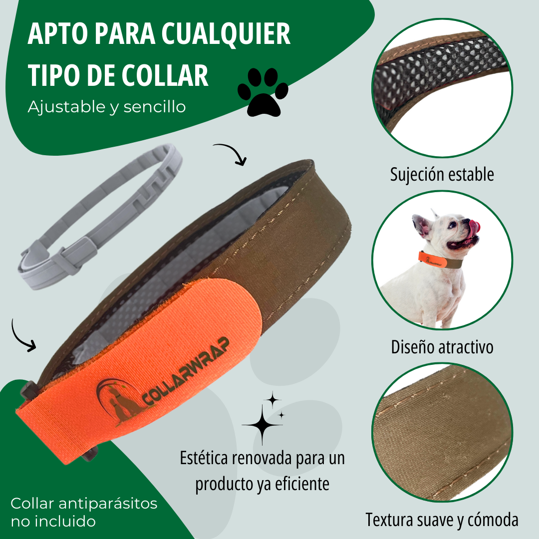 Funda Collar Aniparasitario Verde COLLARWRAP, , large Imagen numero 4